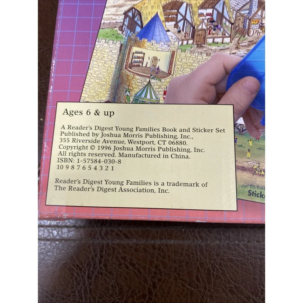 VTG Readers Digest Micro Stickers Castle Siege Worlds of Adventure Medieval Kids